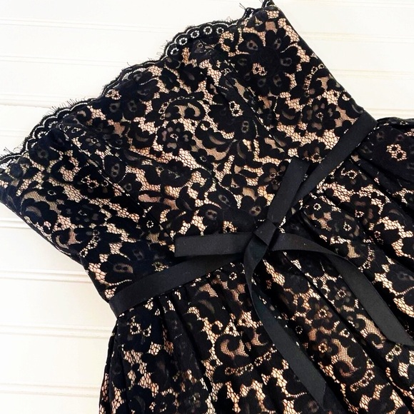 ROBERT RODRIGUEZ for NEIMAN MARCUS, BLACK LACE STRAPLESS - Picture 5 of 10